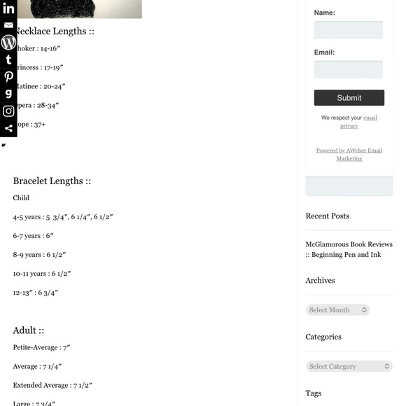 The Lengths We Will Go To :: A Reference to Necklace Lengths for Adults and Kids - Picture 5 of 7